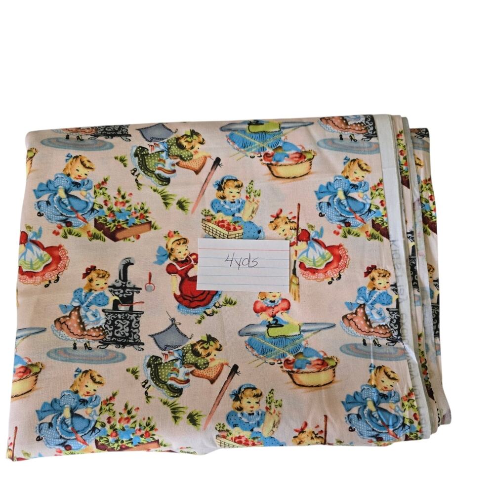 Vintage Kids Play by Hancock Fabrics Whimsical 4 Yards Fabric